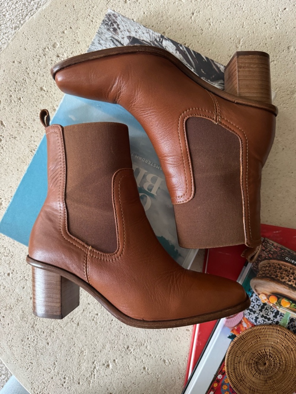 Patina by Portland Leather Block Heel Chelsea Boot